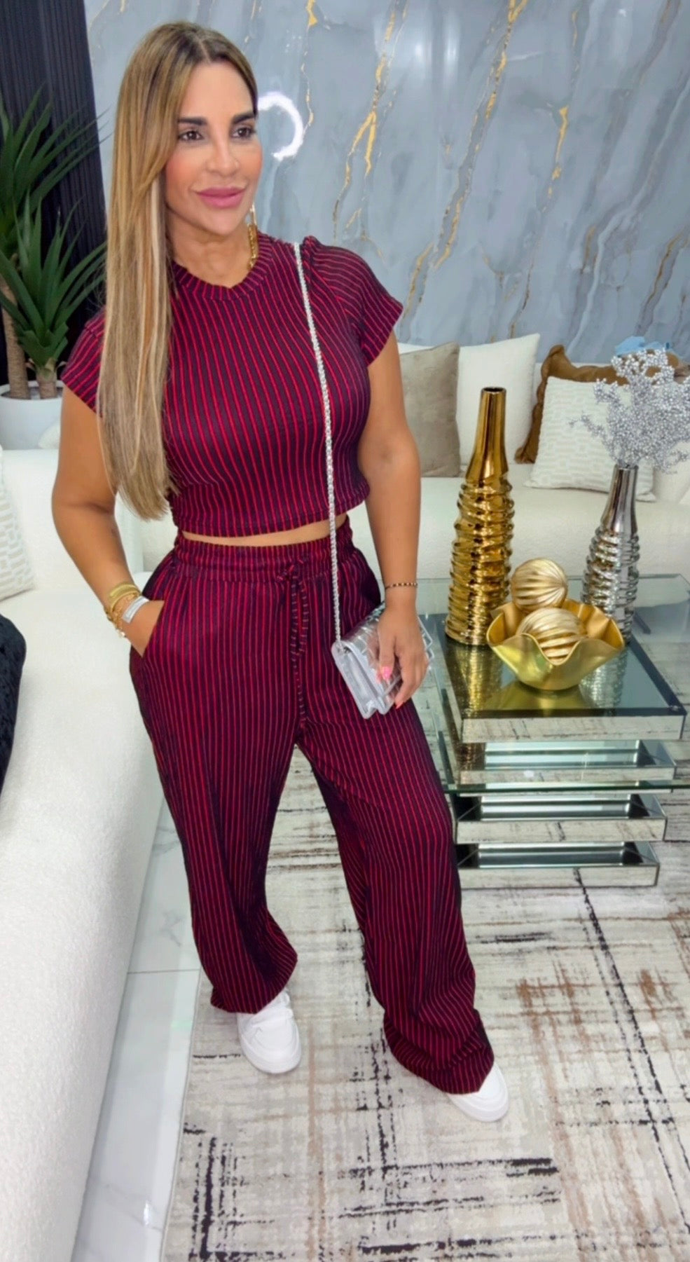 Burgundy Pant Set (spandex)