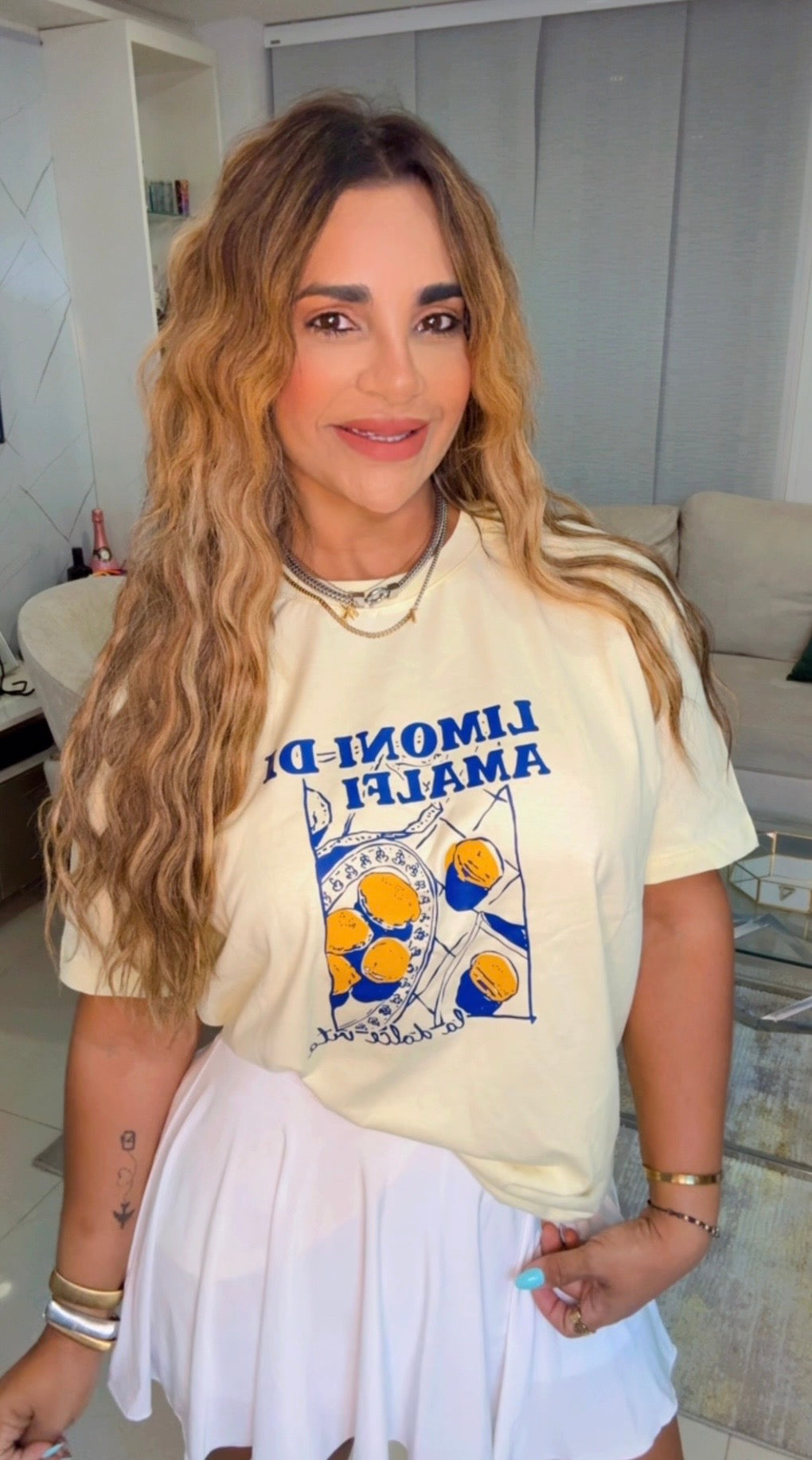 Limoni Amalfi Oversized Yellow T-Shirt (spandex)