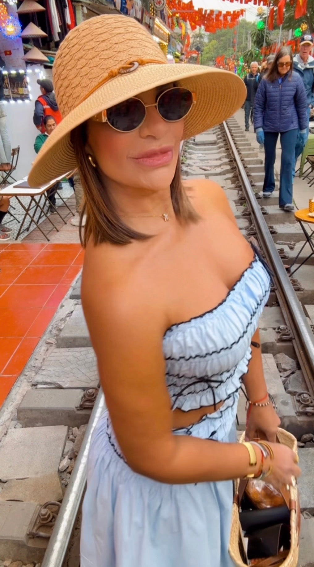 Hanói Blue Skirt Set (súper spandex)