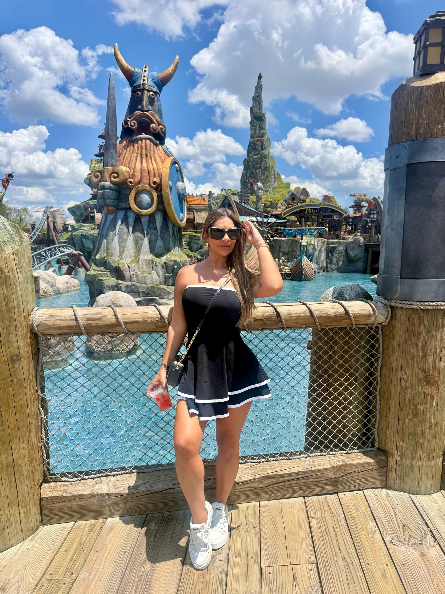 Epic Universe Black & White Dress (spandex)
