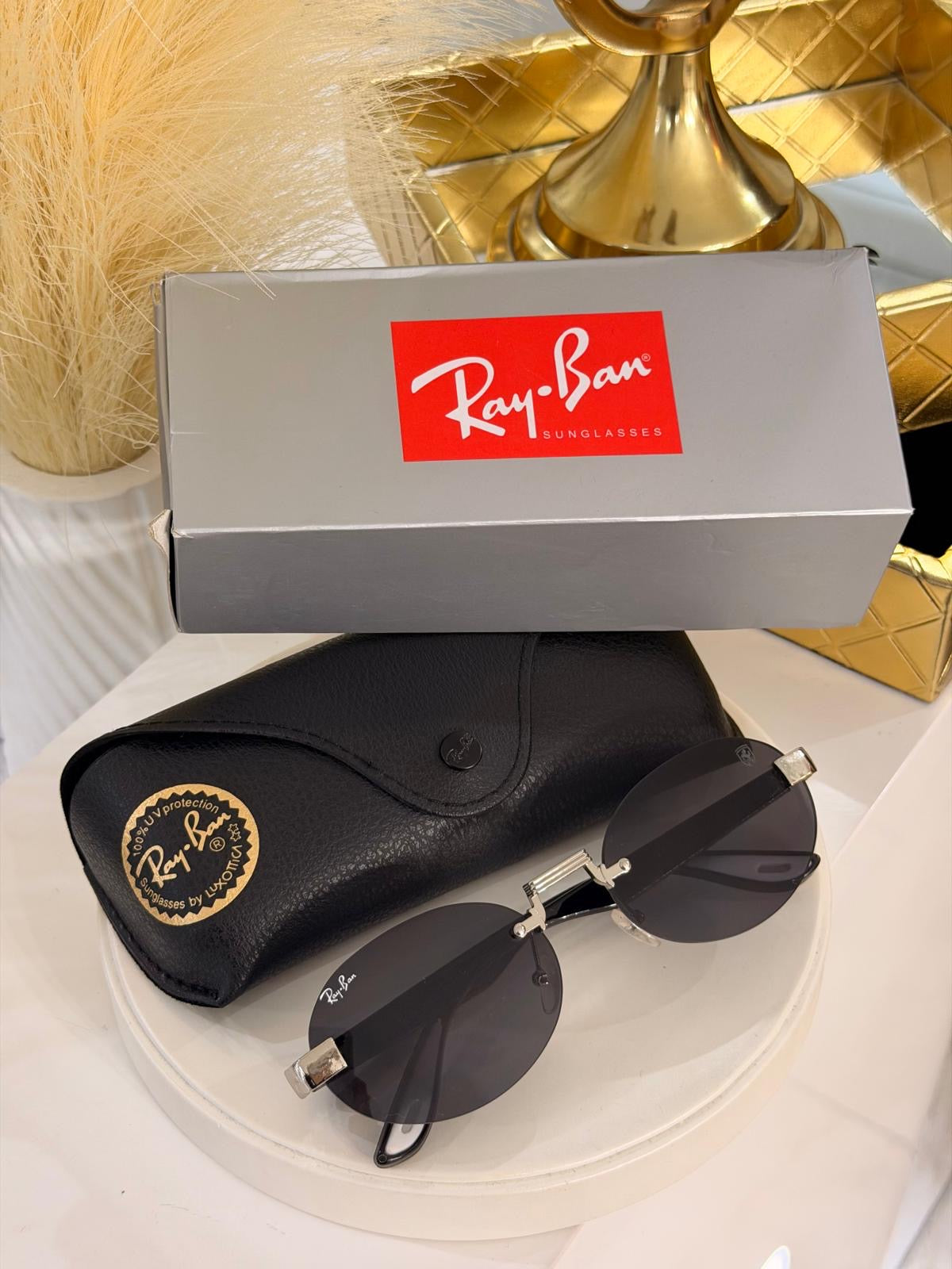 RB Ferrari Black & Silver Sunglasses (Kit completo) unisex