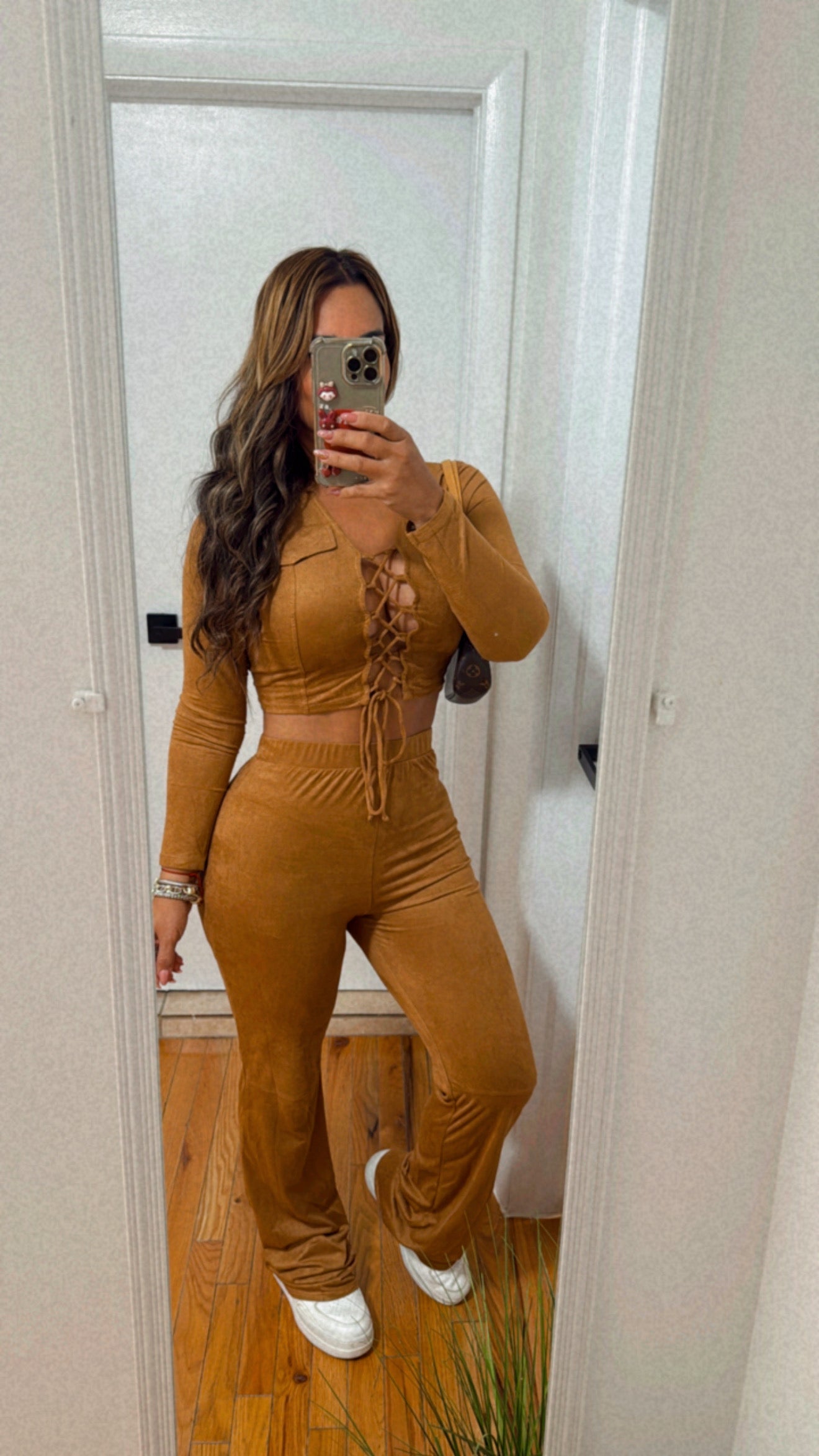 Plainville Caramel Set (stretch) utilicé talla M