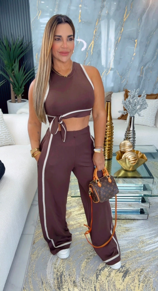 New York Brown & Beige Set (spandex)