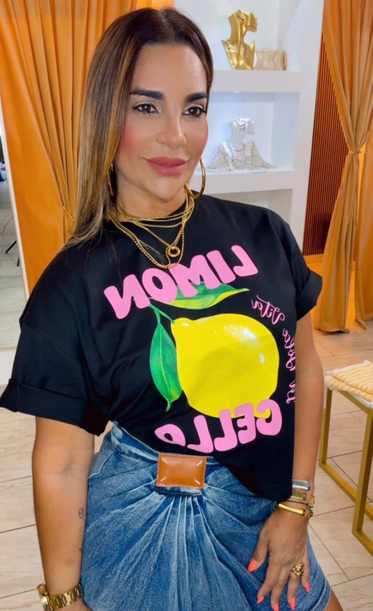 Limon Cello Black Shirt (spandex)