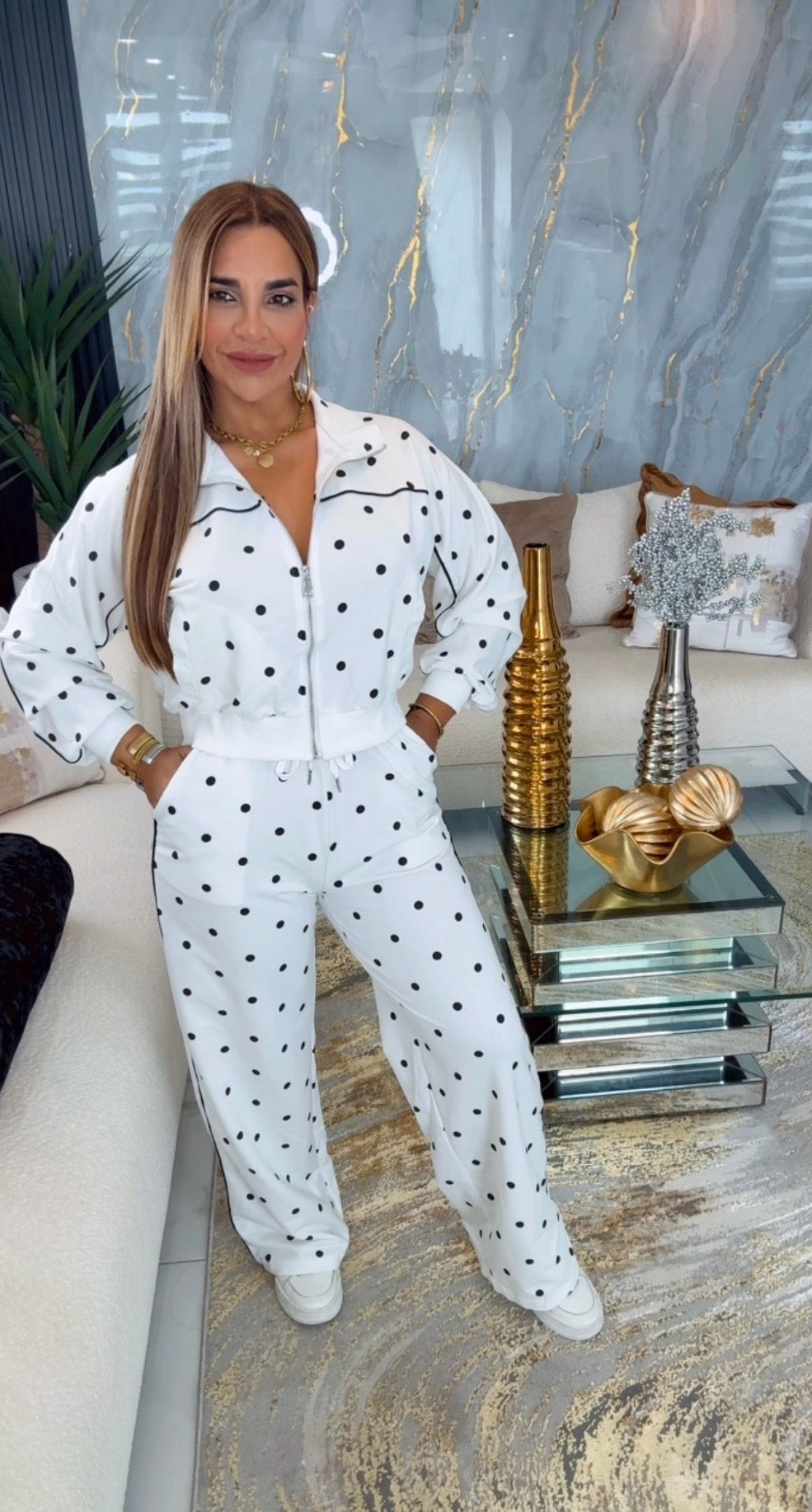 Polka Dots White Travel Set (spandex)No clarea