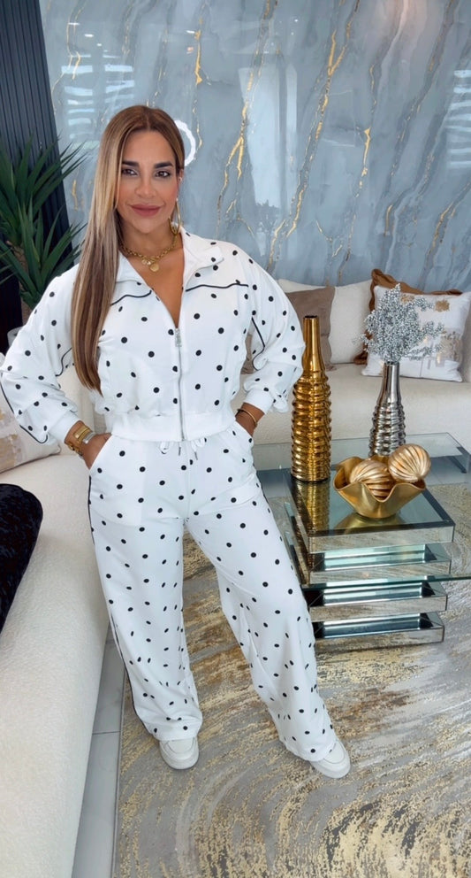 Polka Dots White Travel Set (spandex)No clarea