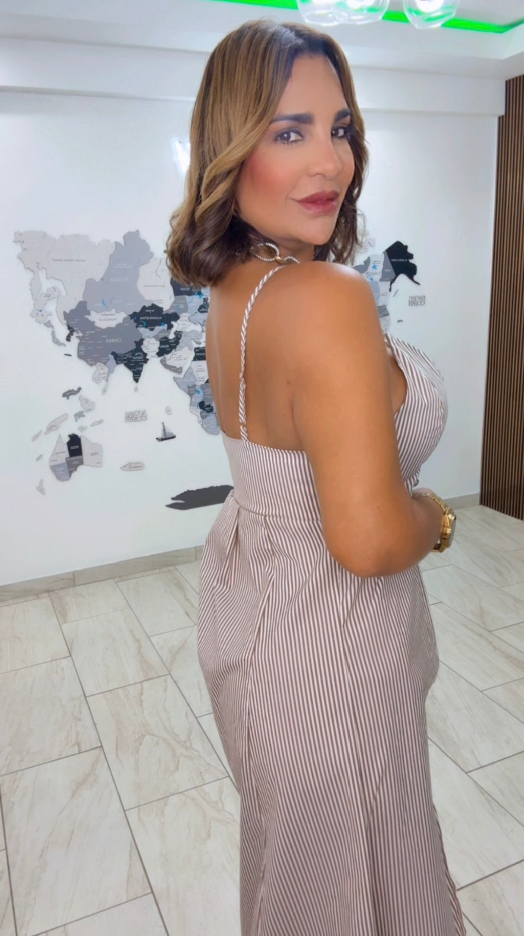 Santiago Island Brown & White Tunic Set (utilicé talla Médium)