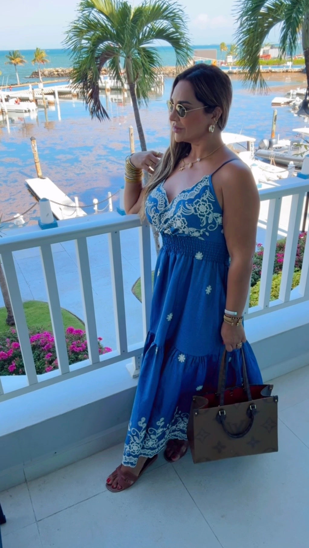 Fajardo Embroidery Denim Dress (spandex)