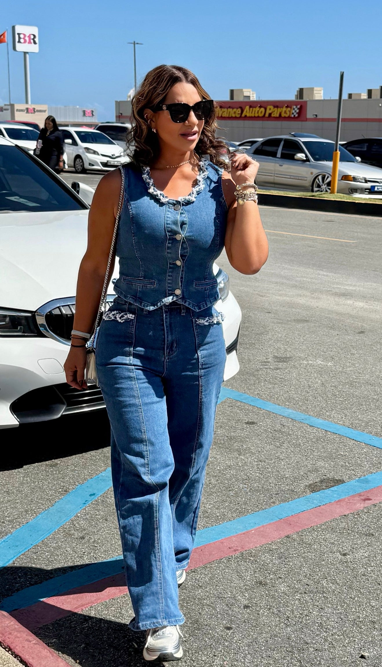 Perla Del Sur Denim Set (stretch) utilicé talla Médium