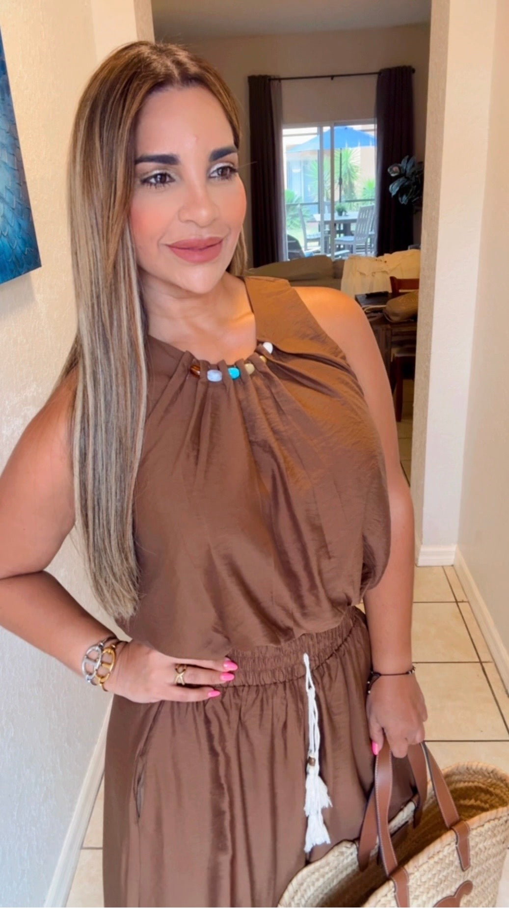 Malibú Brown Pant Set (súper spandex)