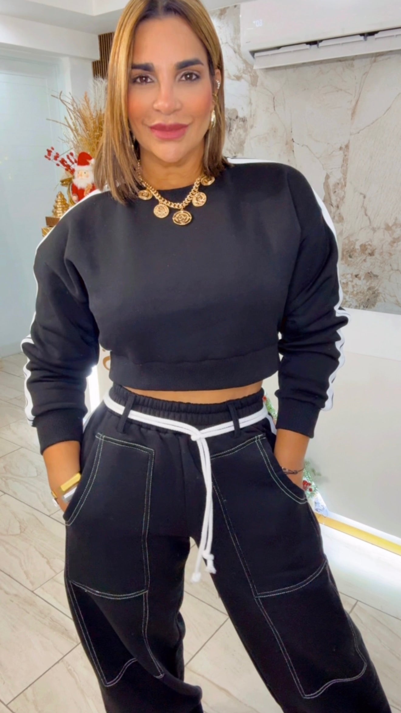 Vancouver Black Travel Set (spandex) utilicé talla Médium