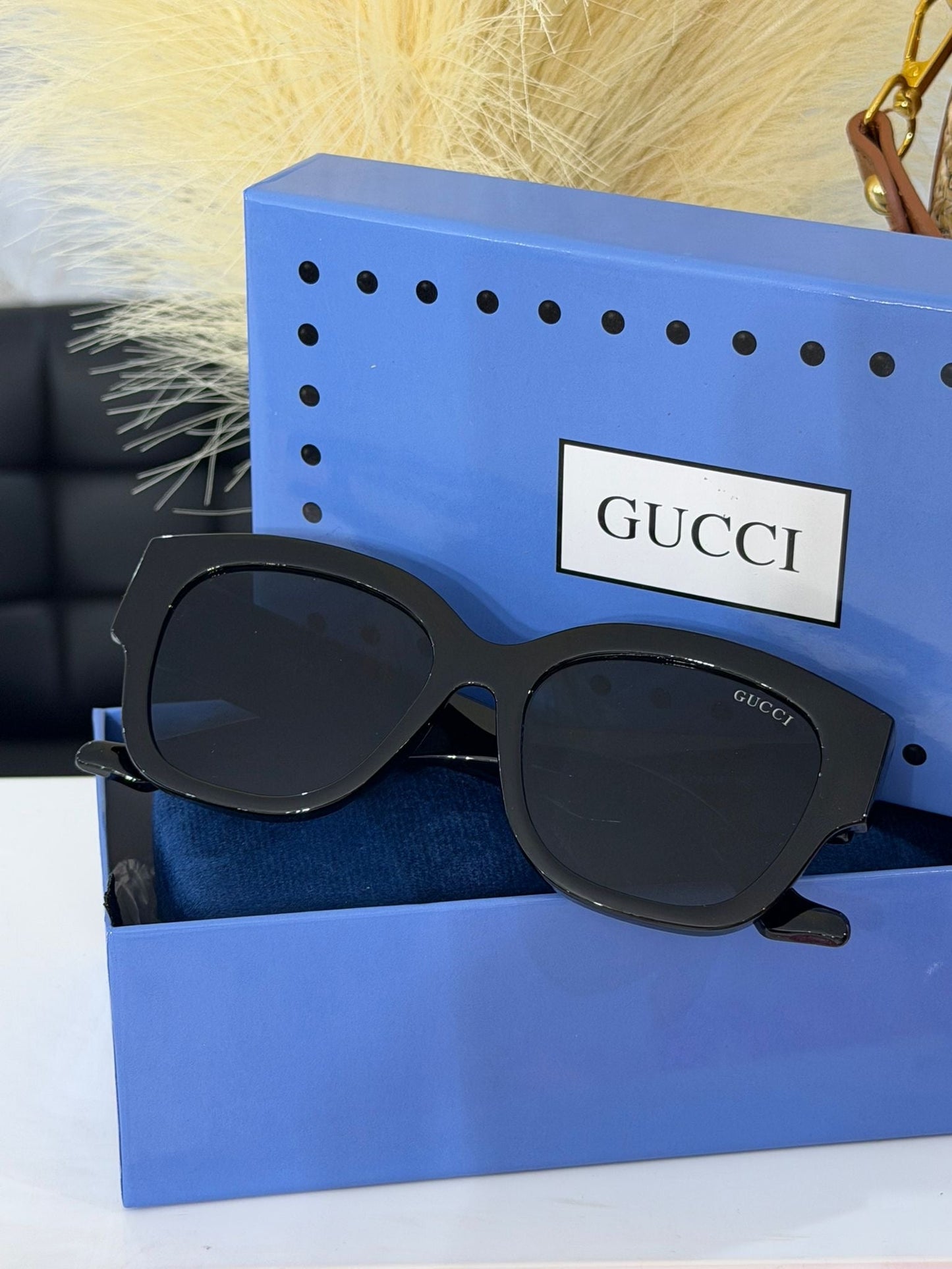 GG Black Sunglasses (Kit Completo)