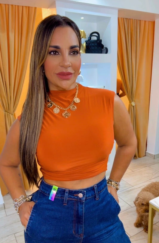Carolina Terracota Top (stretch)
