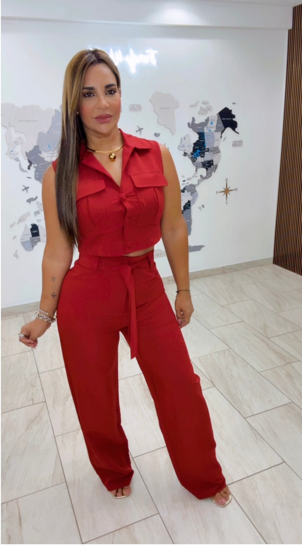 Cornelia Burgundy Set (utilicé talla M)