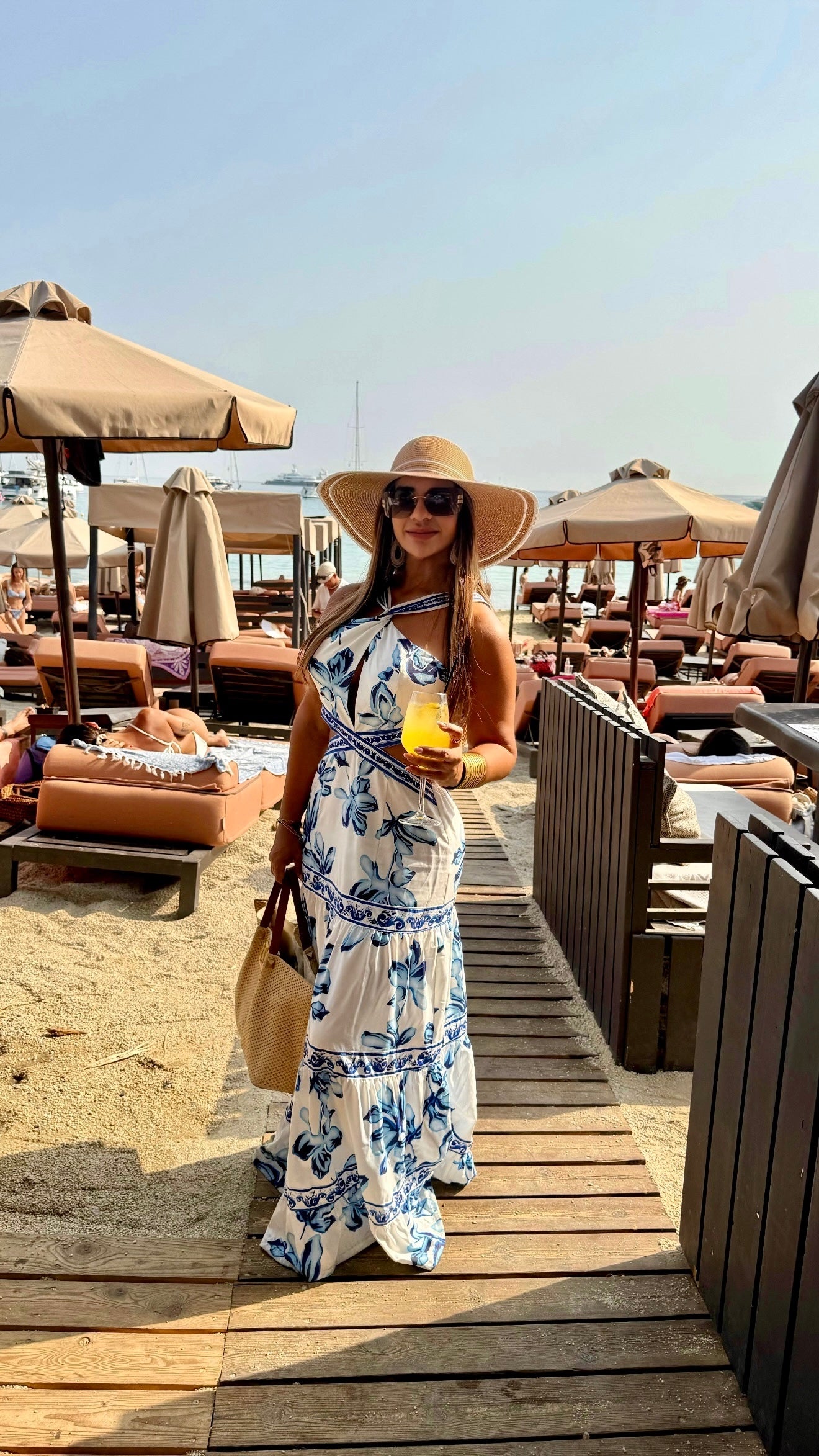 Grecia Blue Maxi Dress (spandex)
