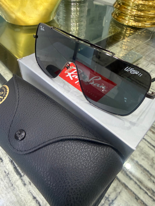 RB Wing Black Sunglasses (Kit Completo)