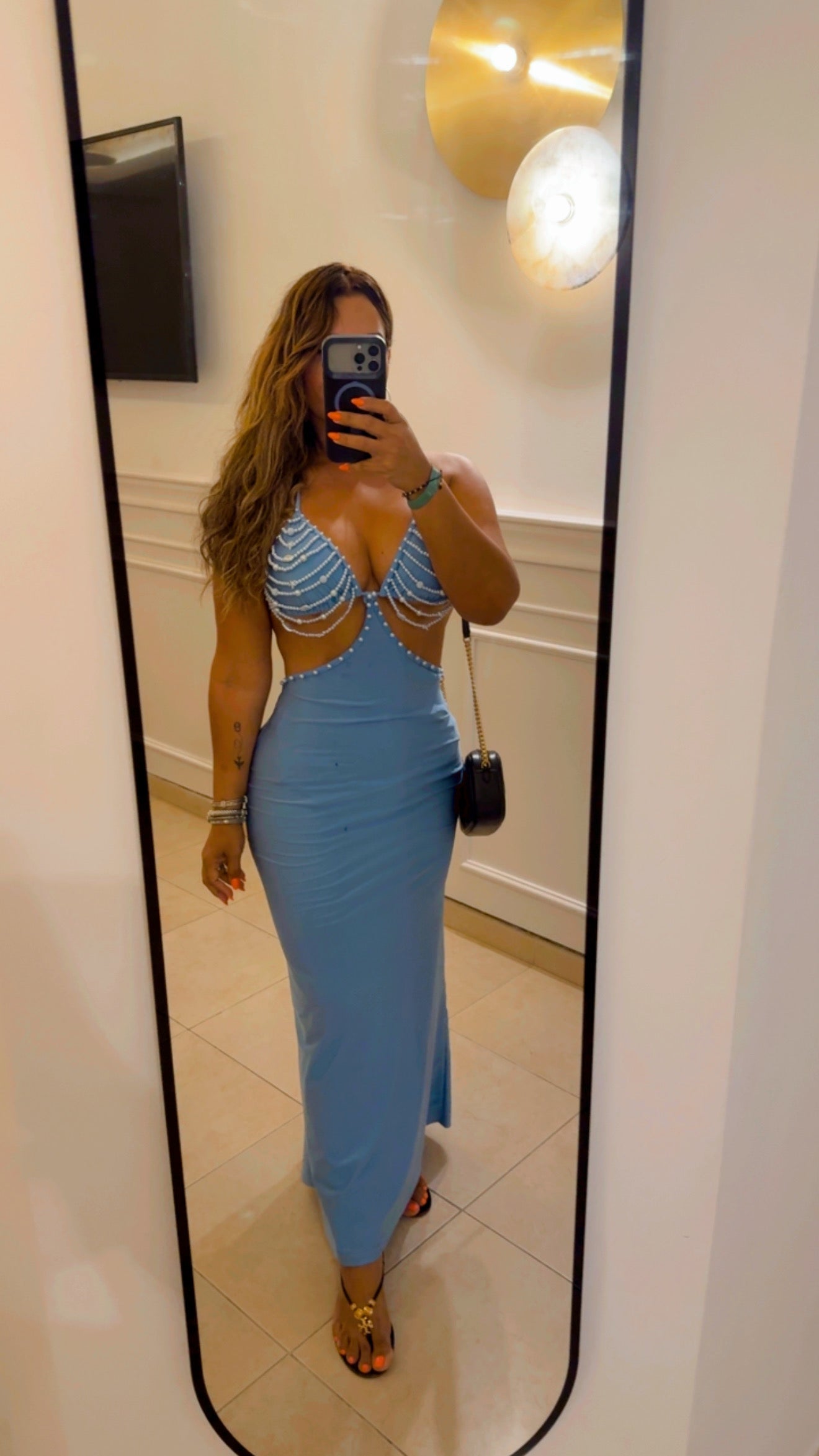 Bahia Fantasia Blue Dress & Swimsuit Set (colección 🇨🇴) vestido y traje de baño