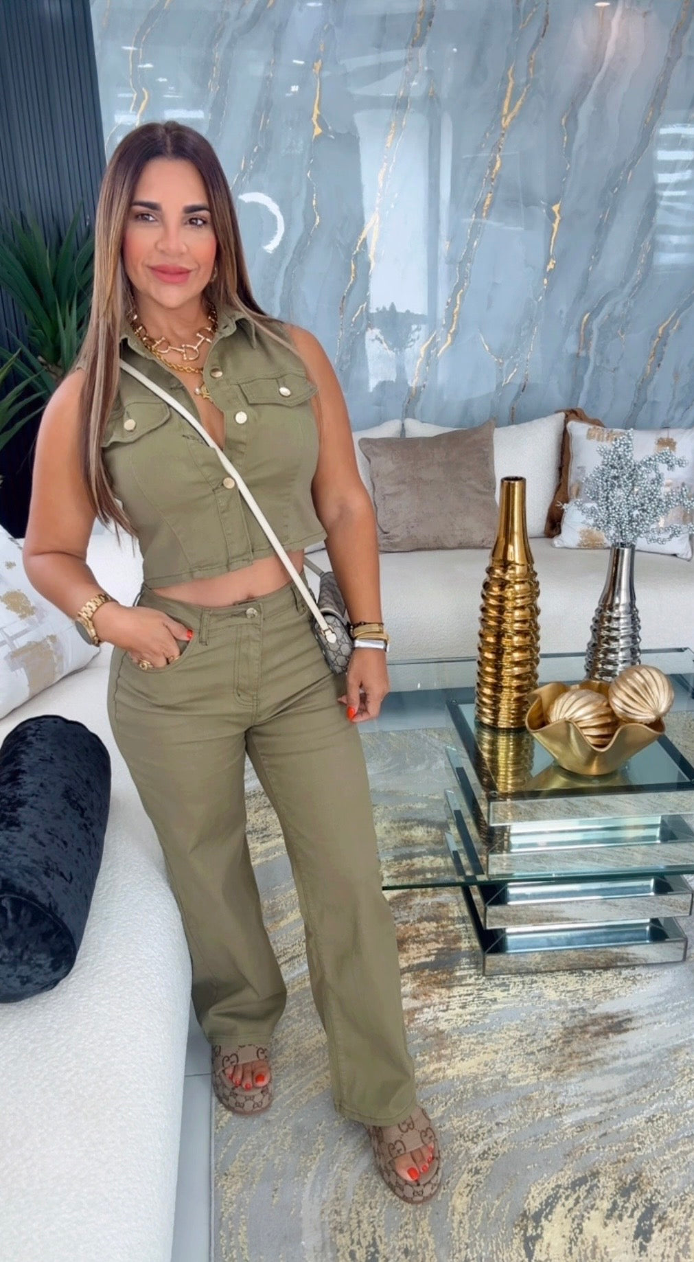 Daytona Denim Olive Set (spandex)