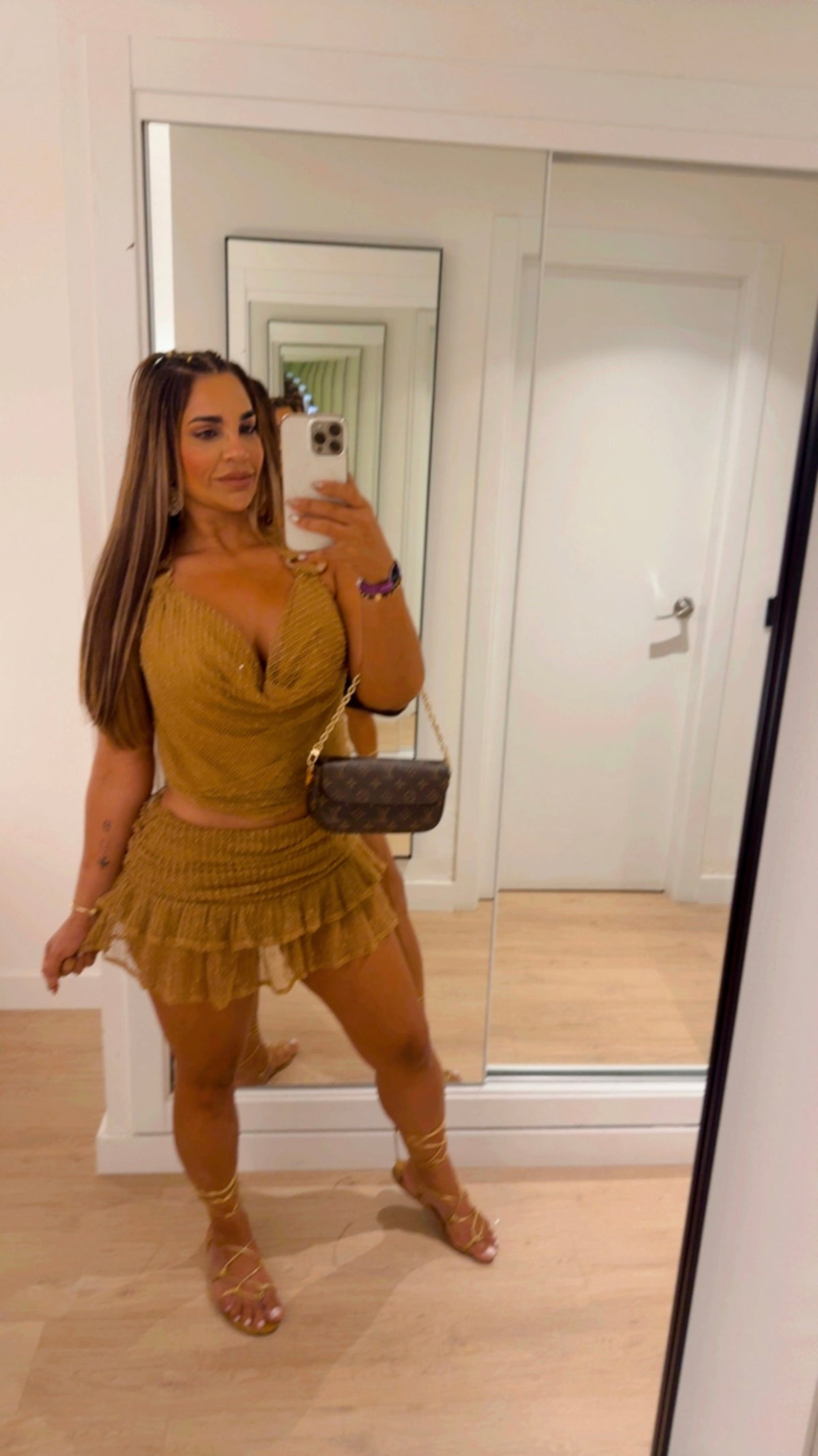 Palladium Mocha Skort Set (spandex) trae short integrado