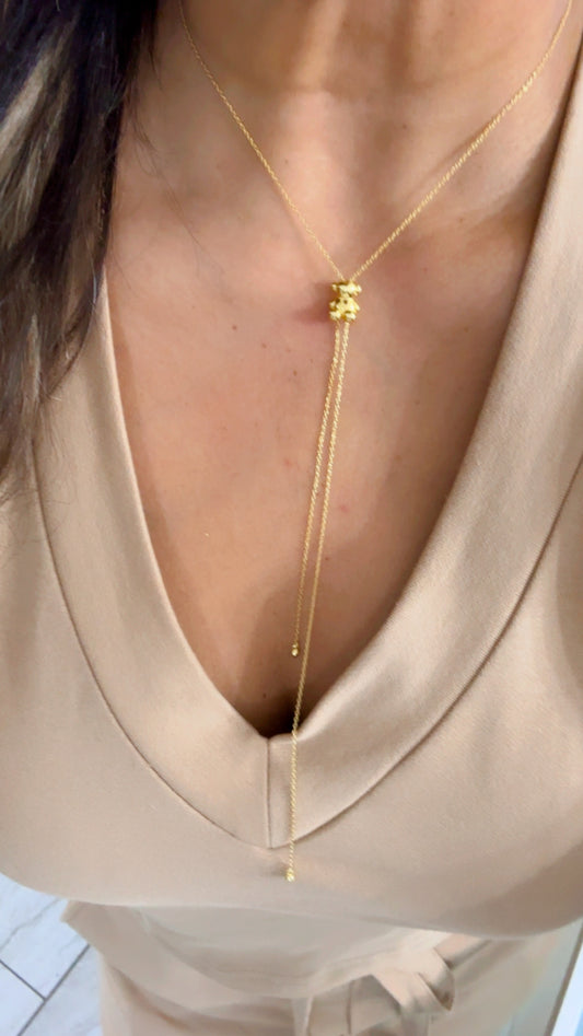 Tedd Gold Necklace ( material oro 925) es ajustable