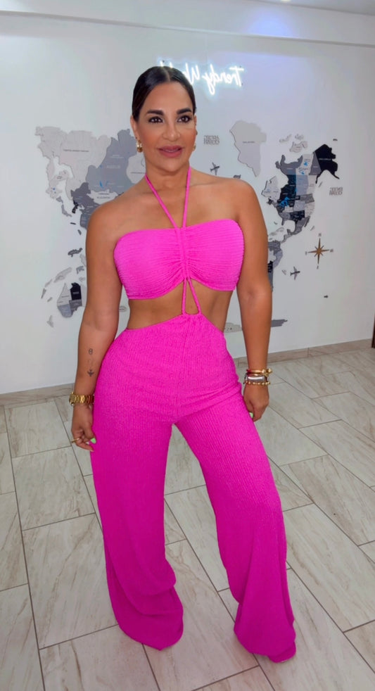 Monterrey Fuchsia Jumpsuit (stretch)