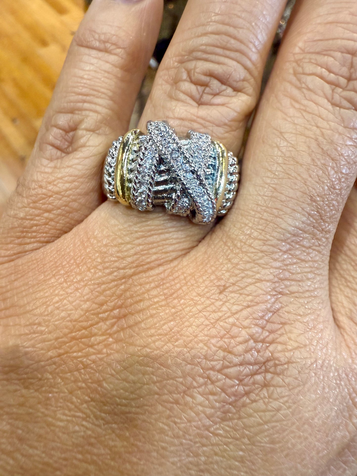 Two Tones  Ring (gold plated material)