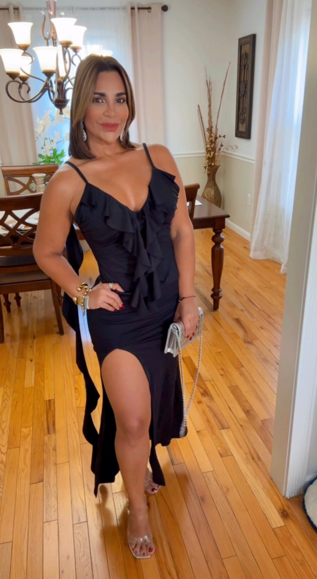 Infinity Black Dress (stretch) utilicé talla M