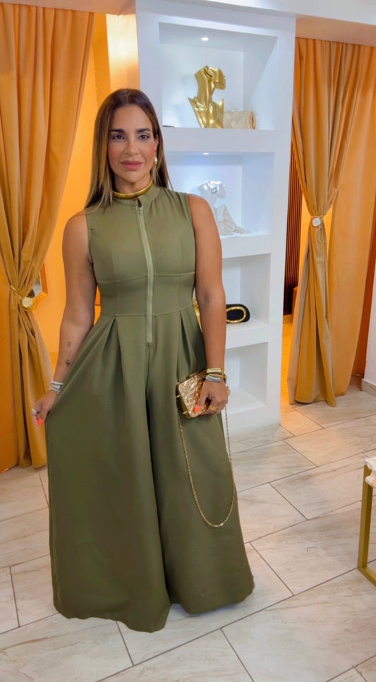 Camagüey Olive Green Jumpsuit(utilicé M)