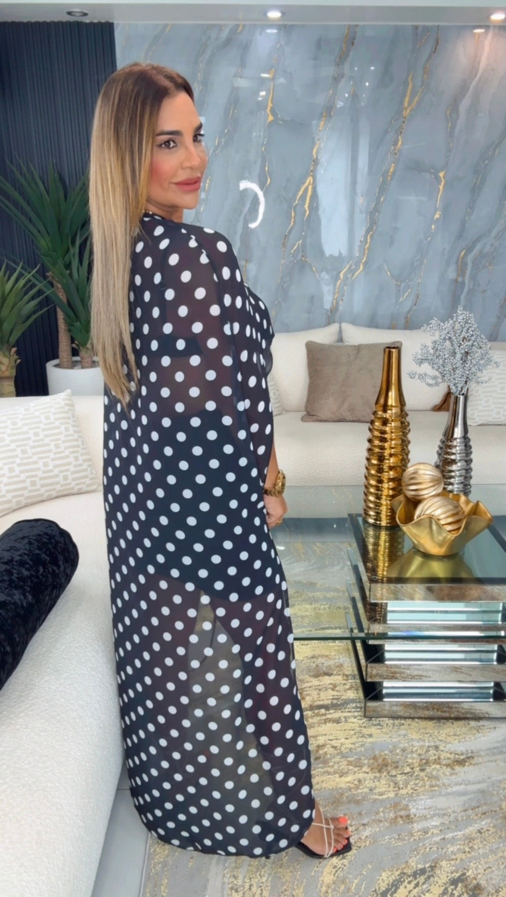 Polka Dots Black & White Skirt Set (3 piezas)