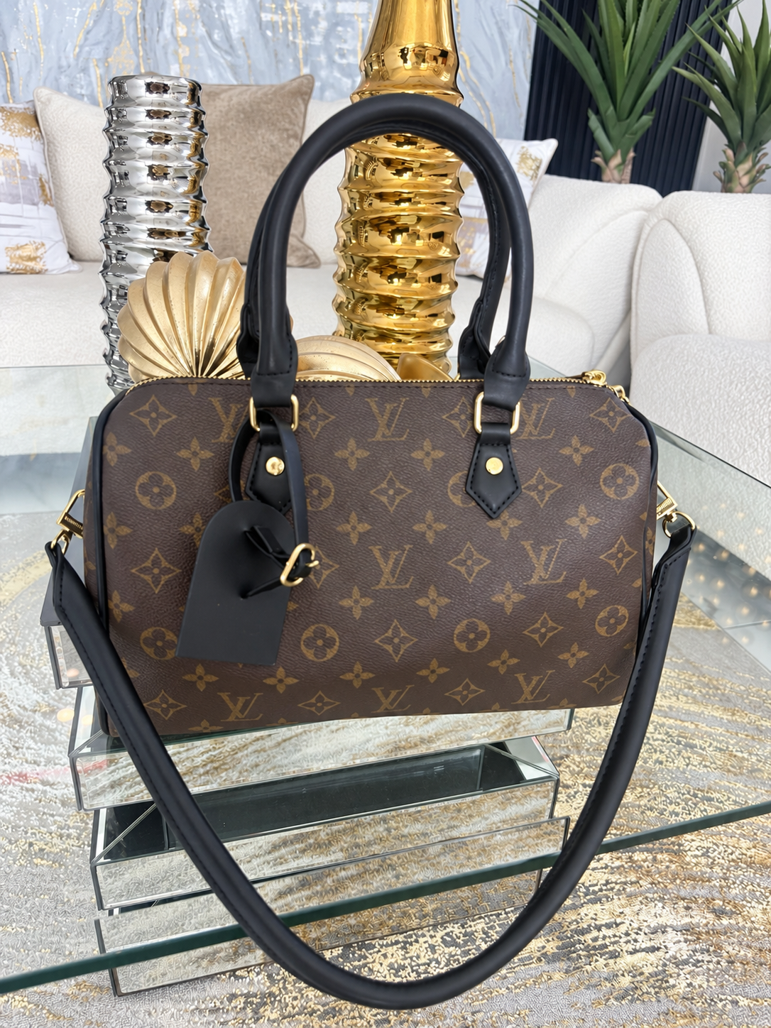 LV Black Doctor Bag (doble mango)
