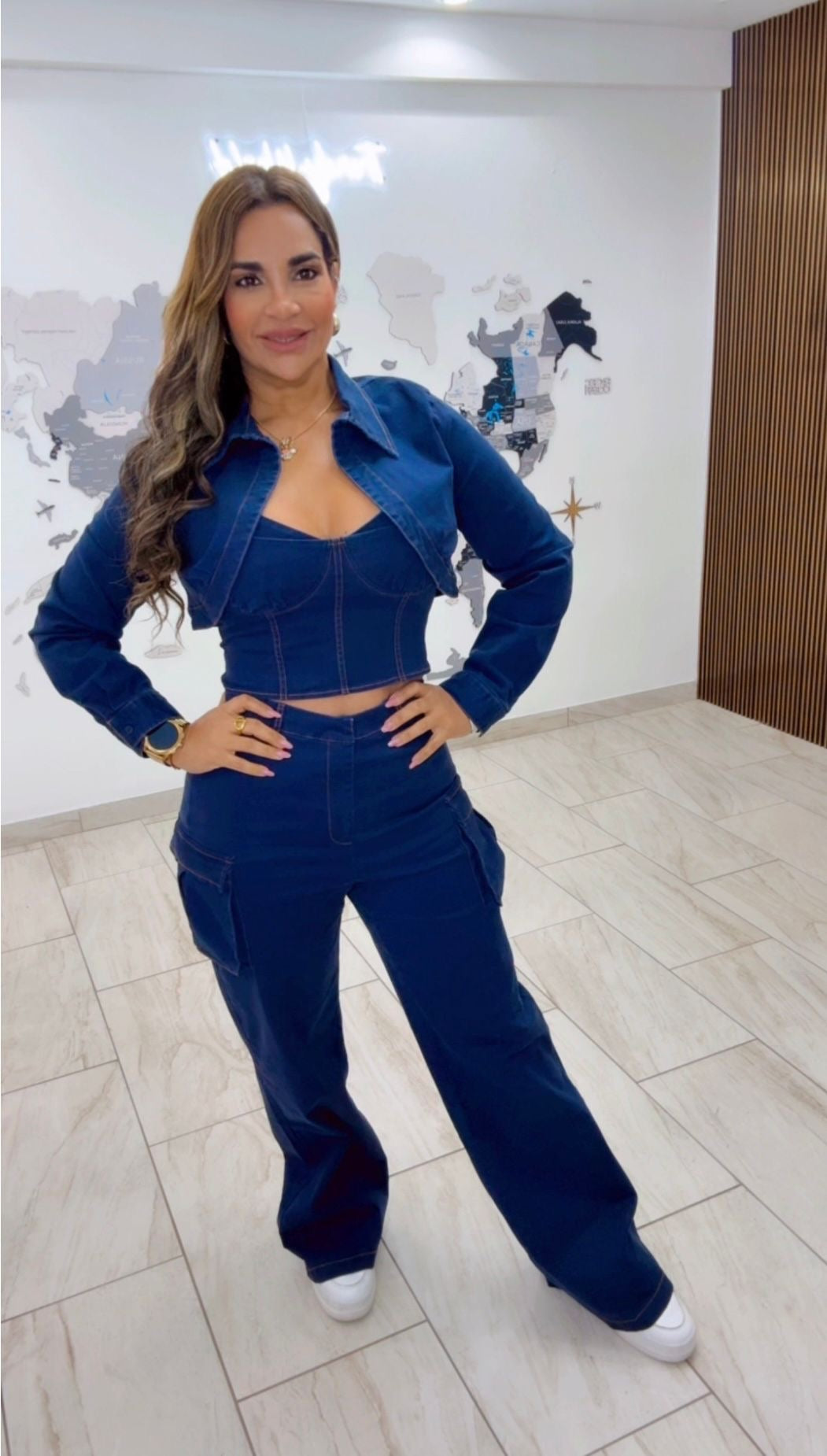 Canton Dark Denim 3 pieces Set(stretch) utilicé talla M