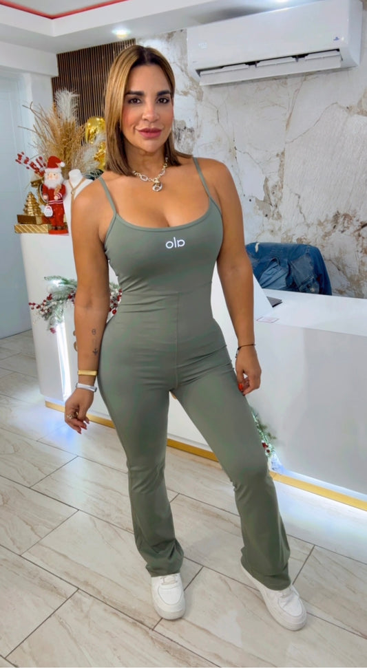 Alo Olive Green Jumpsuit (stretch)