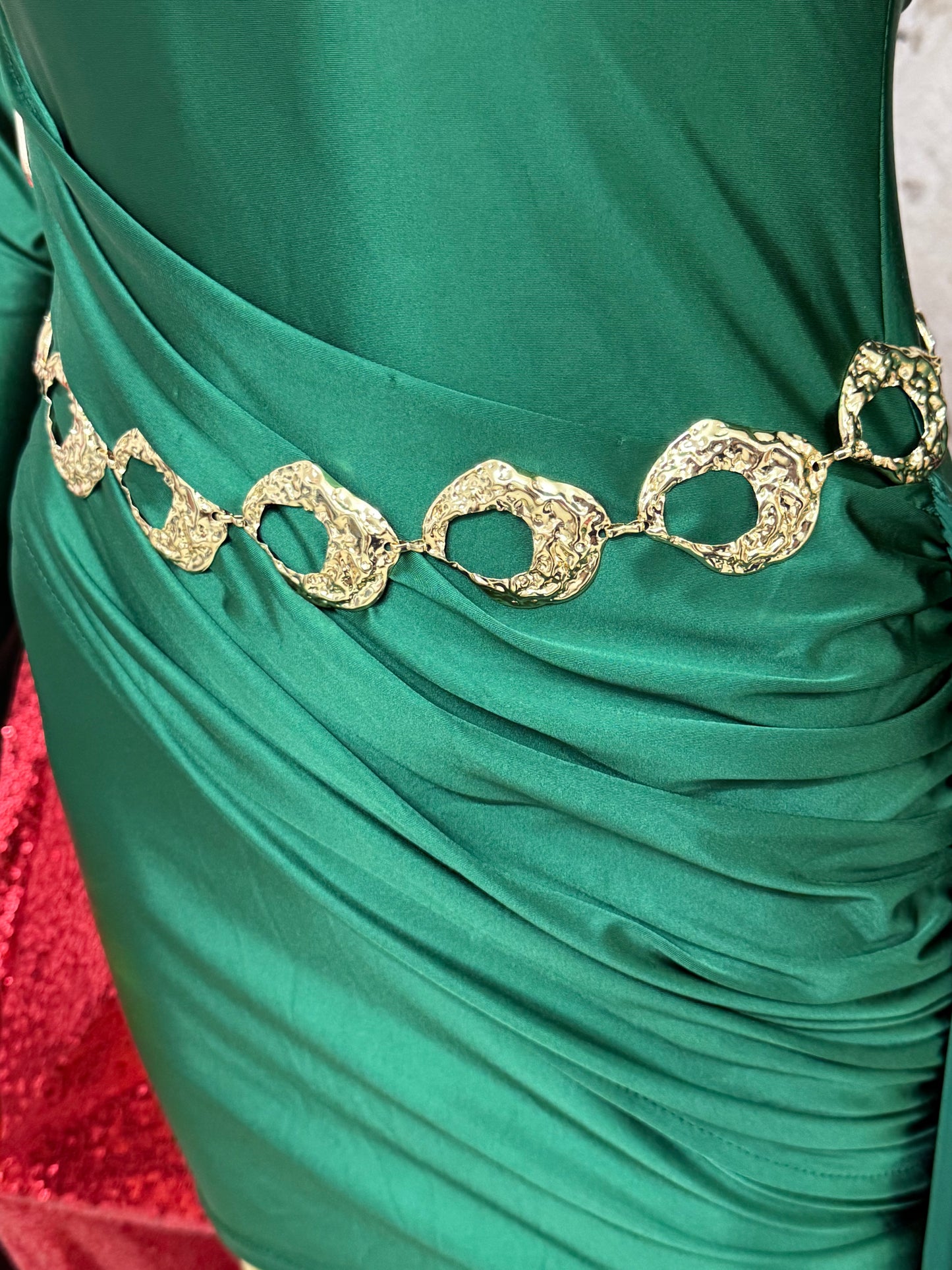 Barbara Gold Ovals Belt (Ajustable) (Fantasía Fina)