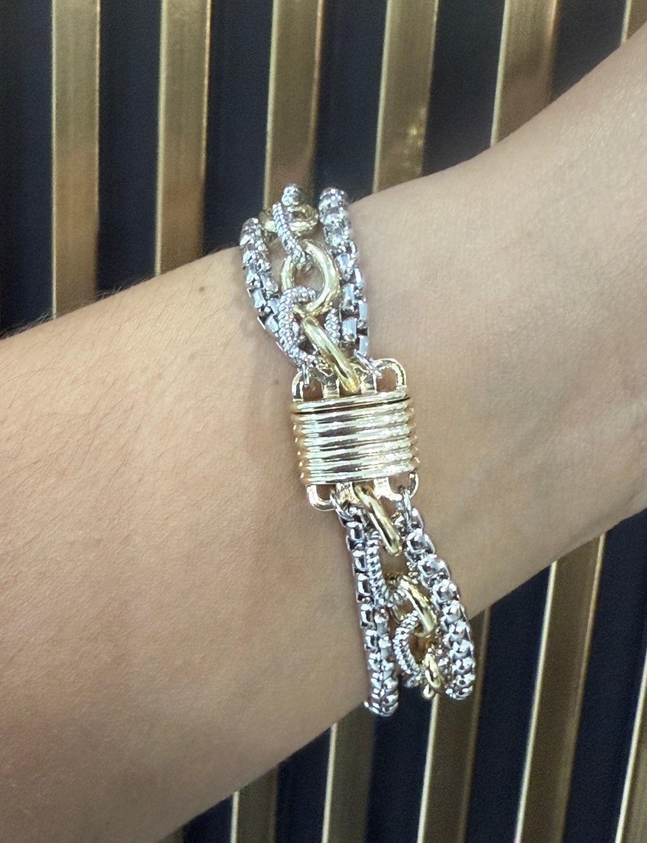 Triple Chain Two Tones Bracey