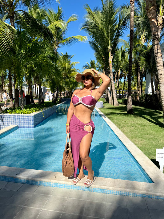 Quisqueya 3 pieces swimsuit set (incluye la falda)