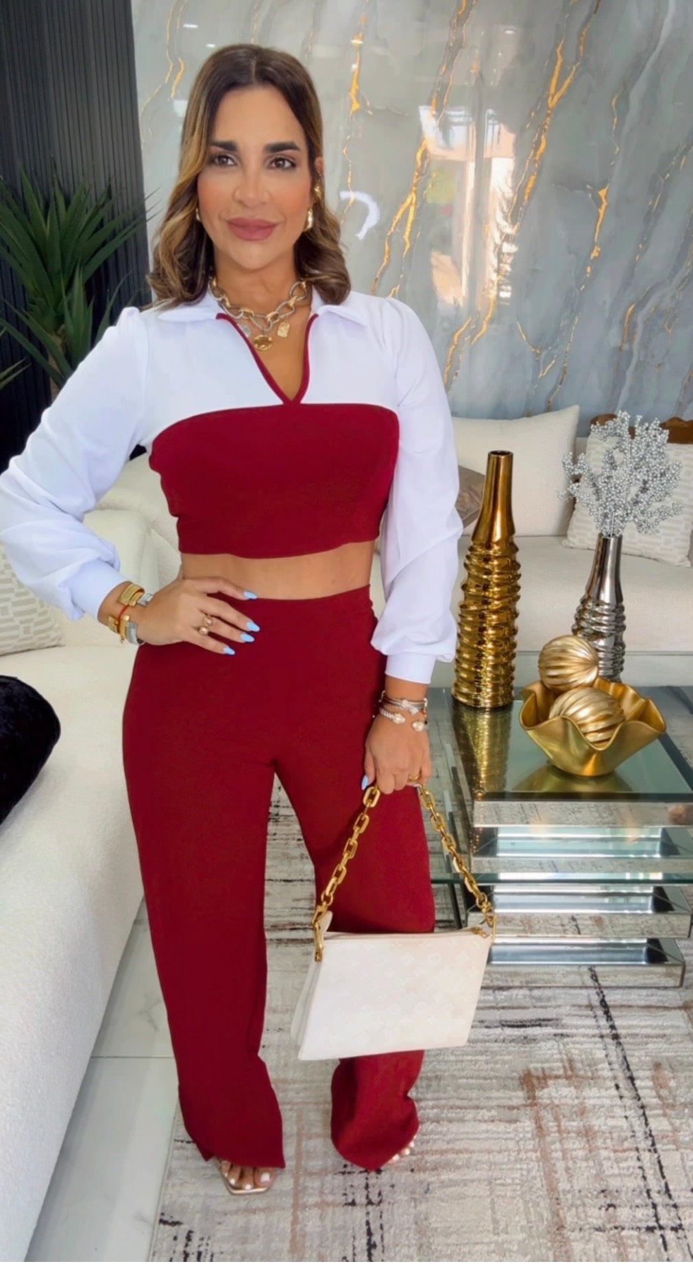 Restock Ginebra Burgundy Set (stretch)llegan el próximo miércoles