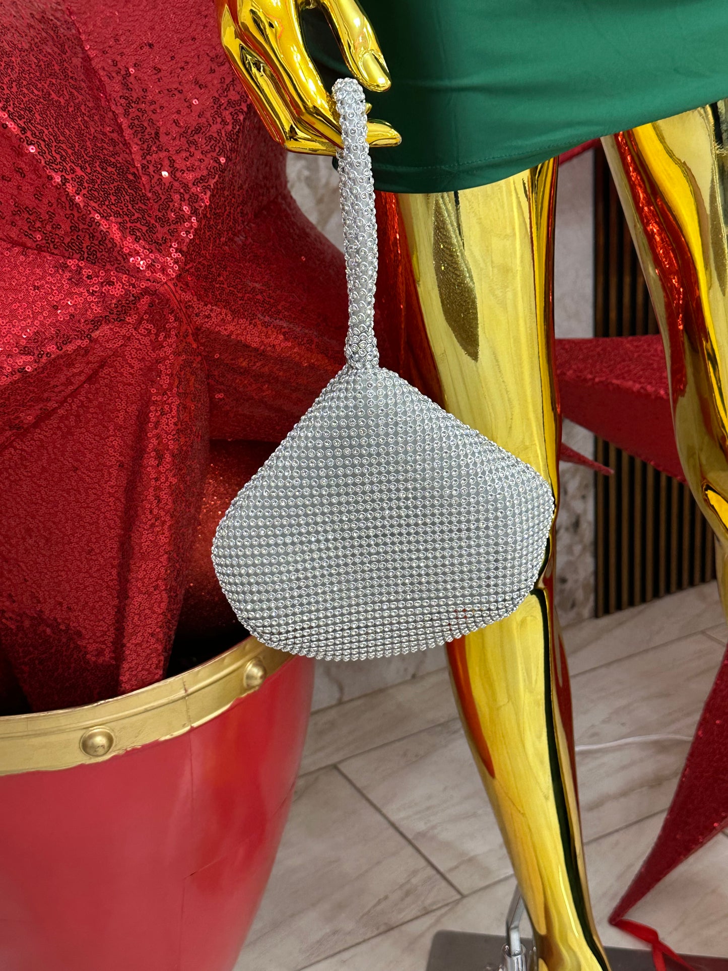 Drop Silver Shine Handbag