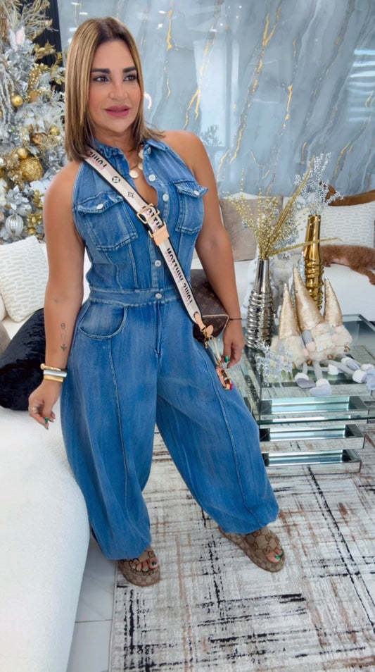 Cúcuta Denim Jumpsuit,  (spandex) utilicé talla Small