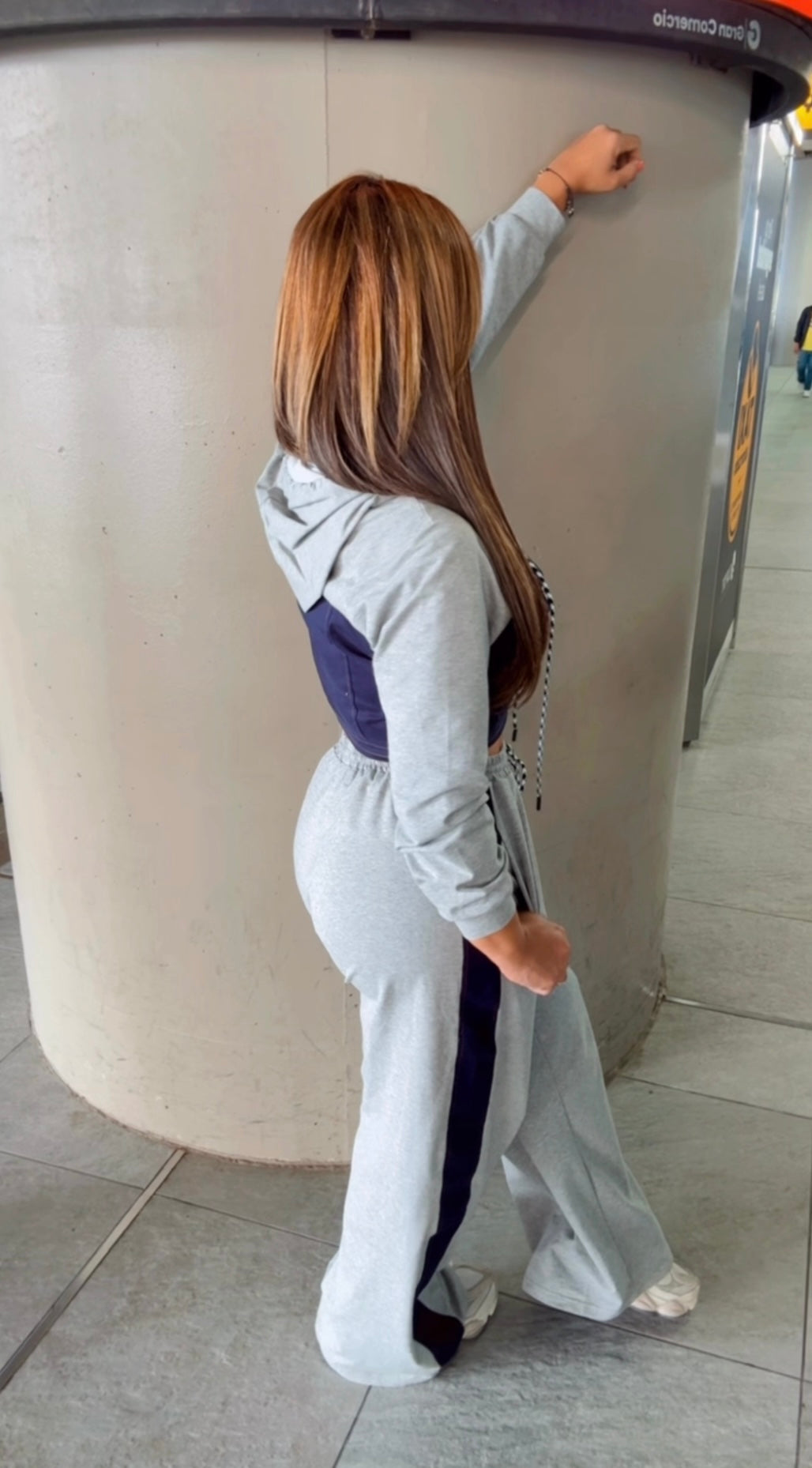 Mariscal Denim & Gray Set (spandex) utilicé talla Small