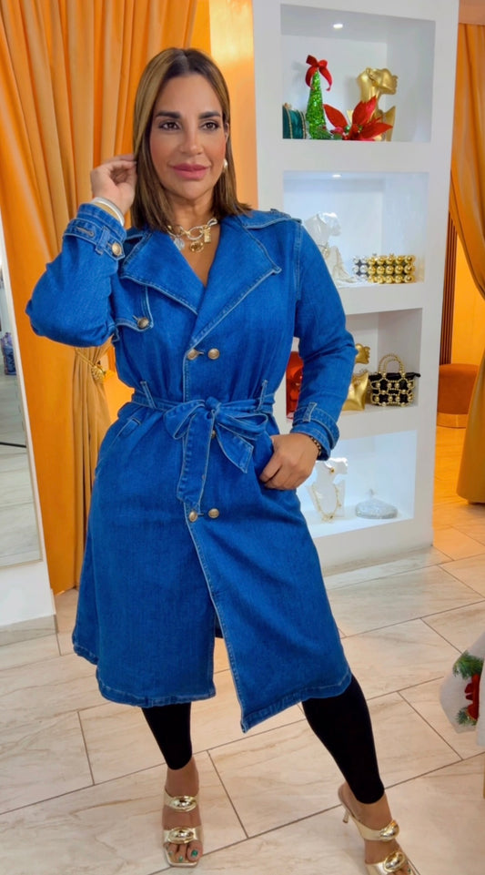 Spain Denim Dress (spandex) utilicé talla Small