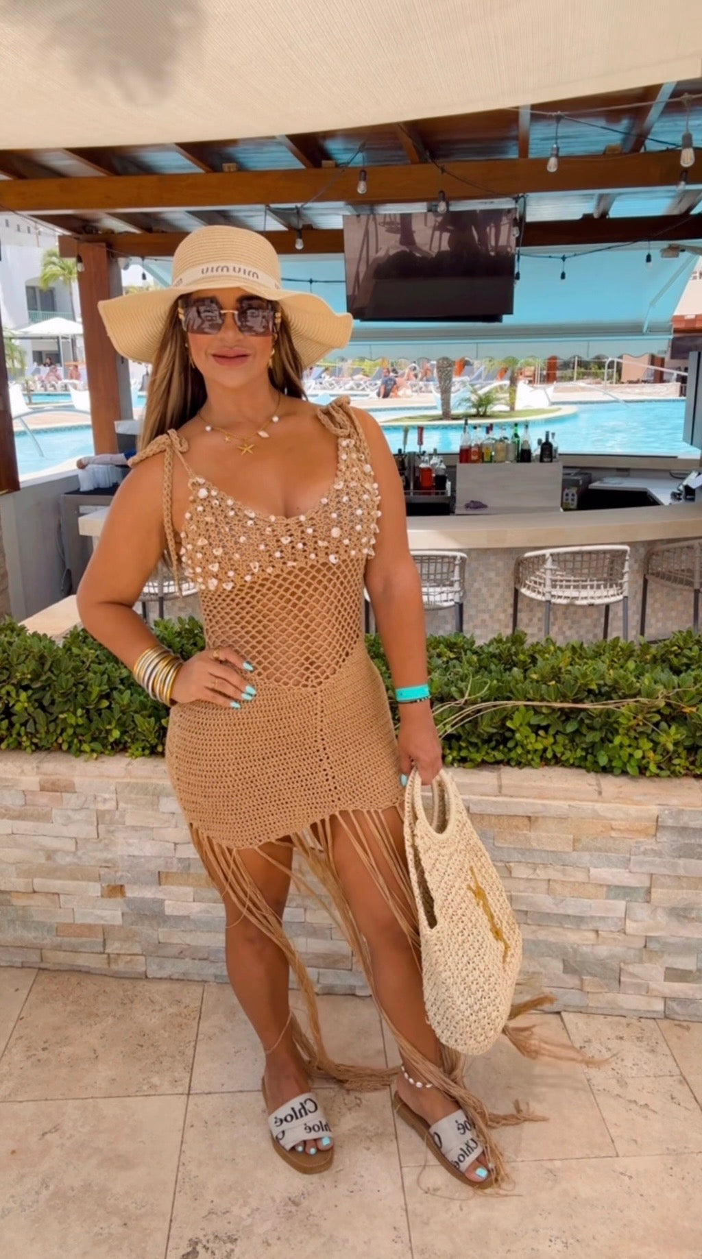 El Nido Crochet Dress (spandex)