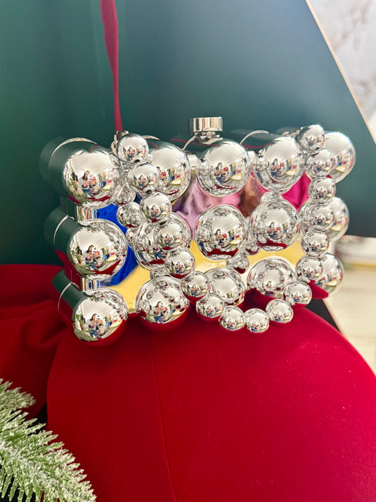 Glamour Bubble Silver Handbag