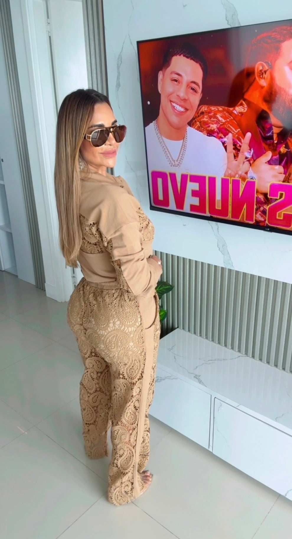 Marbella Crochet Khaki Set (spandex)