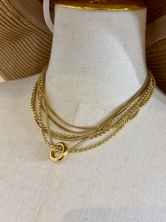 Multi Layer Stainless Steel Necklace