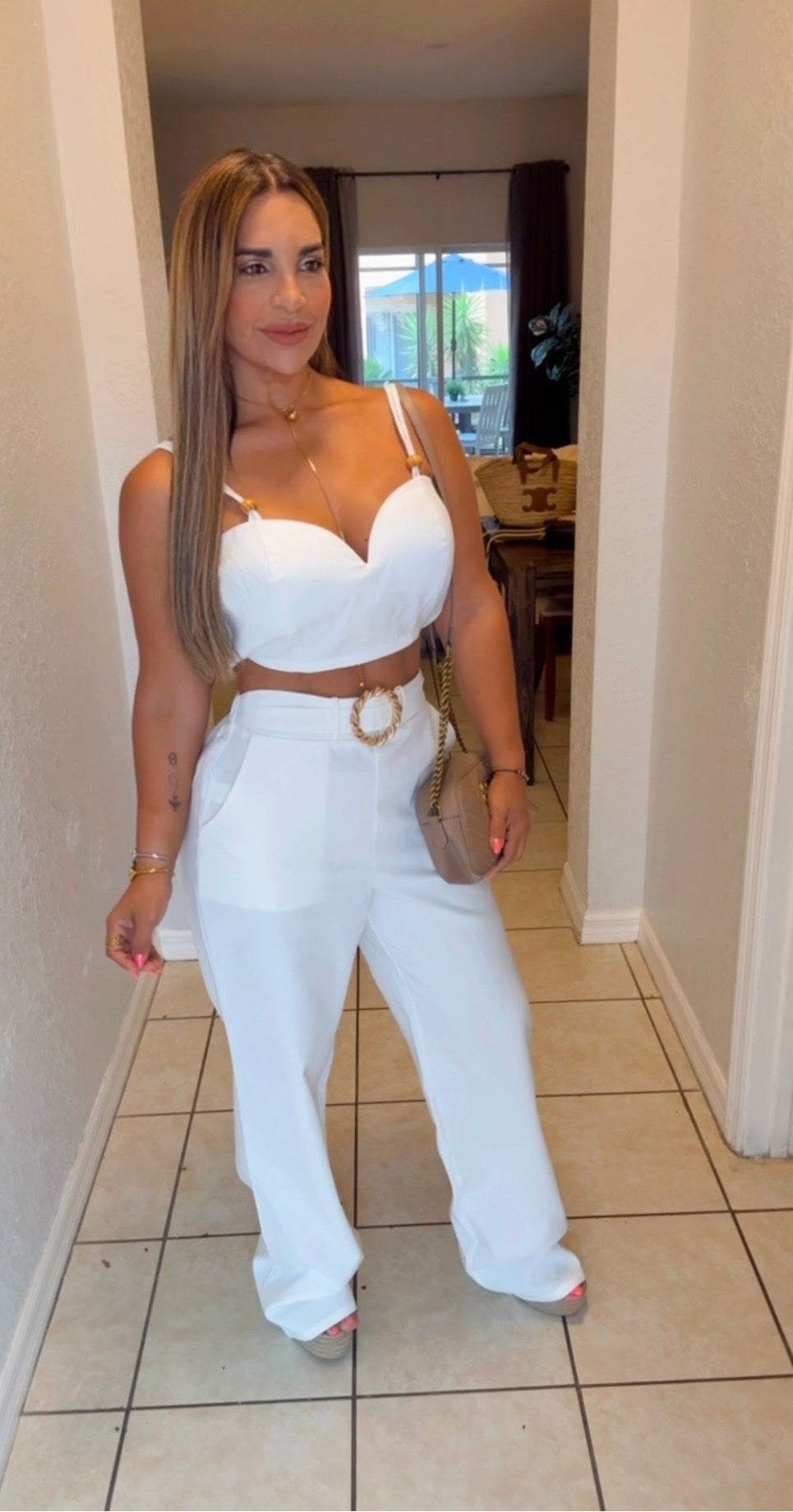 Paraguay Lino White Set (spandex)