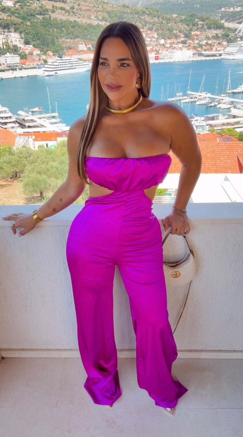 Lapad Purple Jumpsuit (spandex)