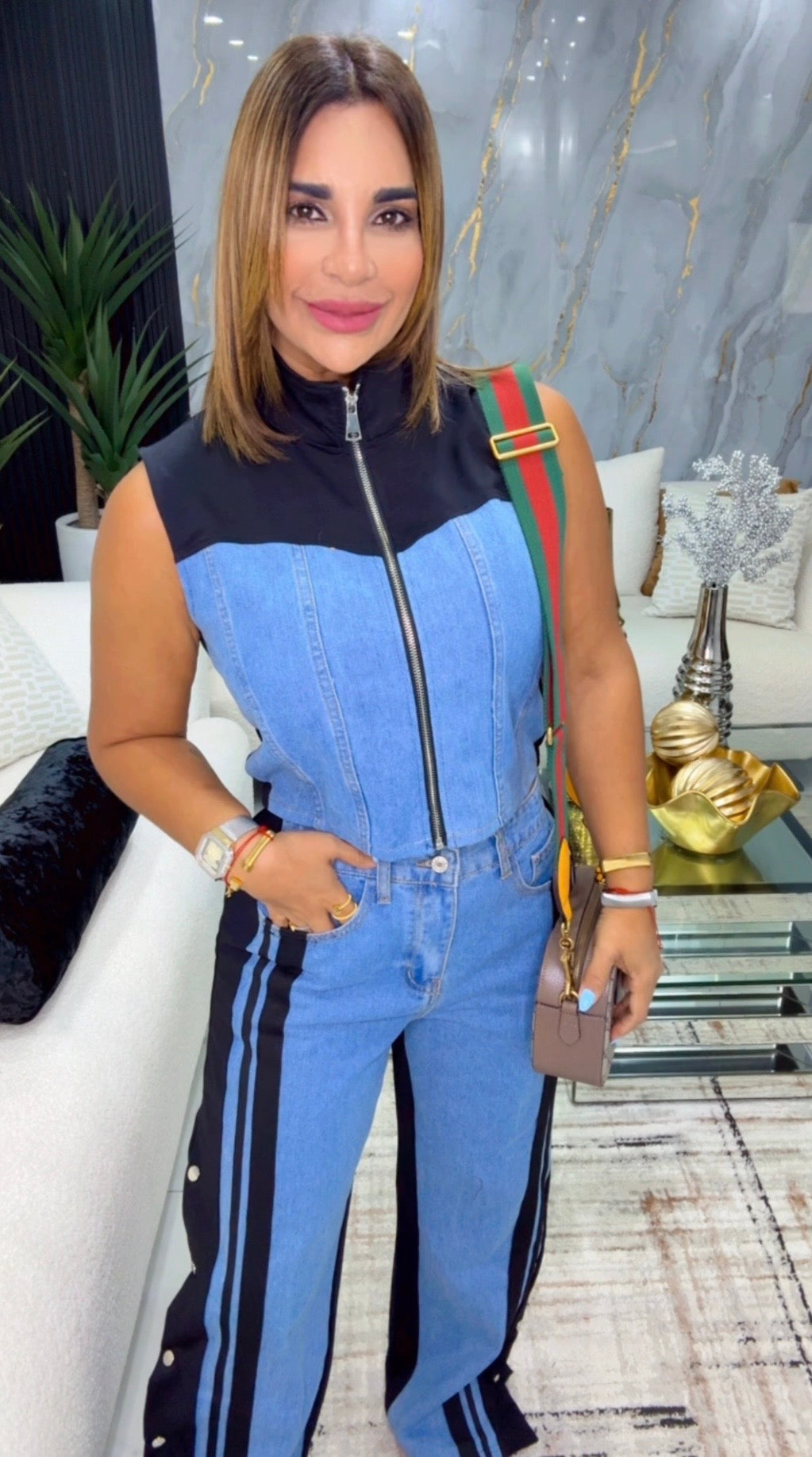 Manhattan Black Denim Set (spandex)