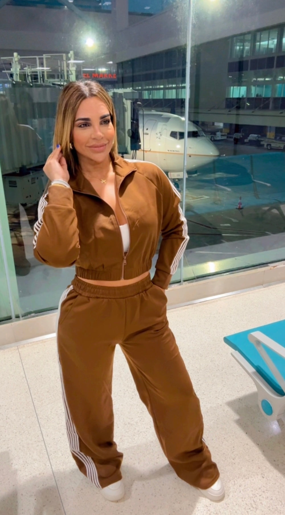 San Juan Airport Brown Travel Set (spandex)