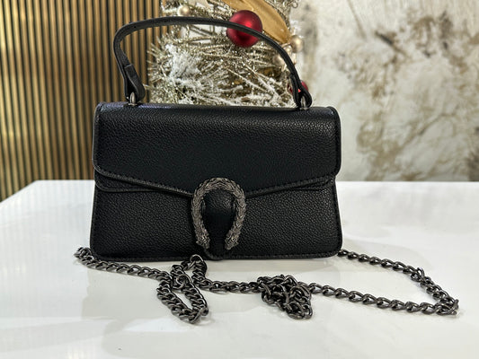 GG inspired black mini HandBag (incluye su caja)