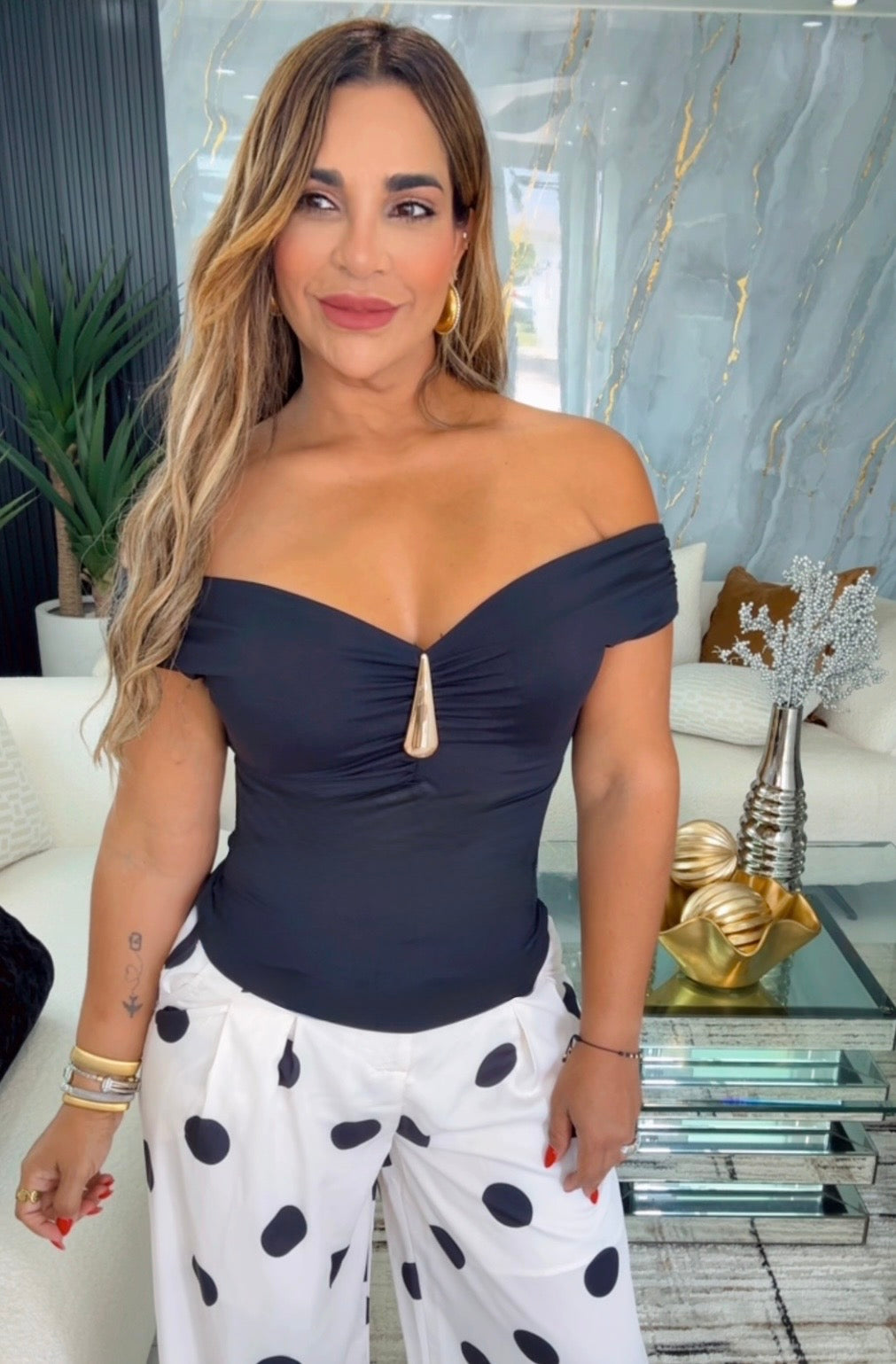 Black Formal Top (stretch)